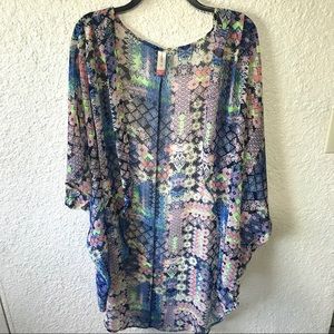 No Boundaries Multicolored Kimono XXL Boho look